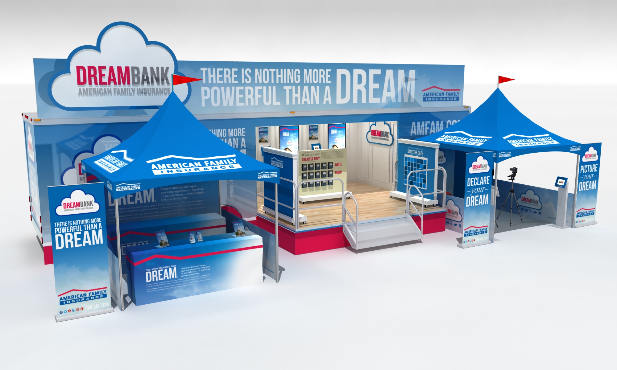 DreamBank experiential footprint rendering for American Family Insurance