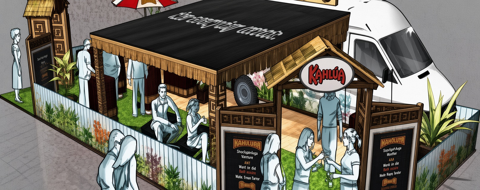 Kahlúa Every Day Exotic Escape branded footprint