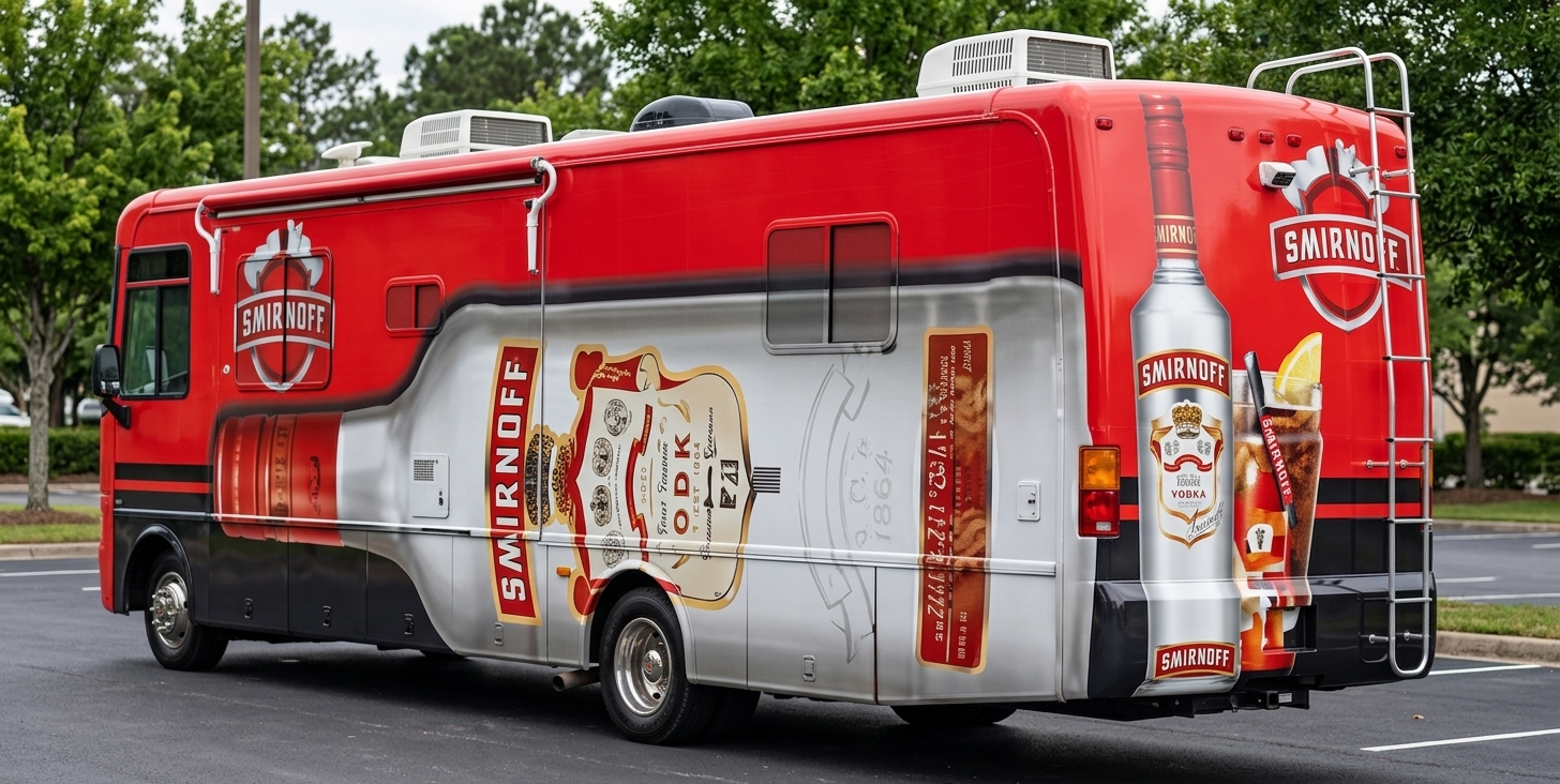 Beer & spirits — Smirnoff Fan Van, mobile bar unit